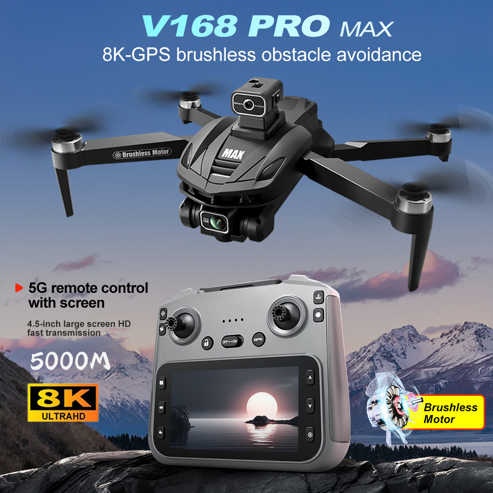 V168 PRO Max GPS Drone 8K Prof - مراجعة Fpv Drone Charger وسعره
