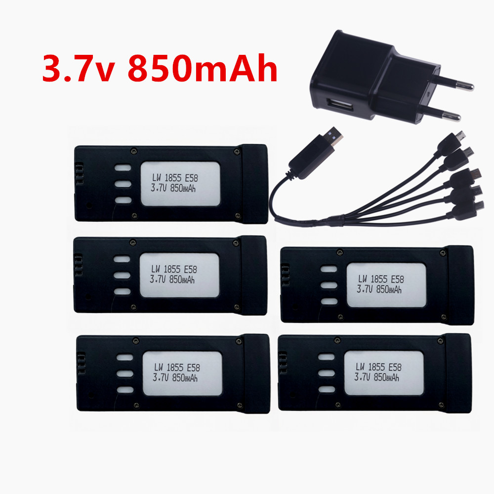 بطارية ليثيوم 3.7 فولت 850 ملل - مراجعة Eachine Drone E58 وسعره